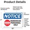 Signmission Warehouse Personnel Only Sign, Vinyl Decal, 10in W x 7in L, 2PK OS-2PACK-NS-D-710-L-16852 - alternate 2